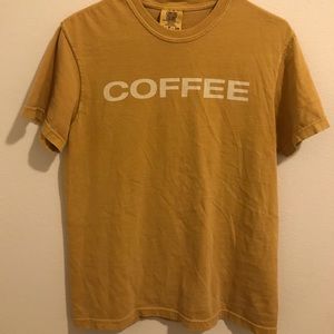 Oversized Mustard “COFFEE” T-shirt